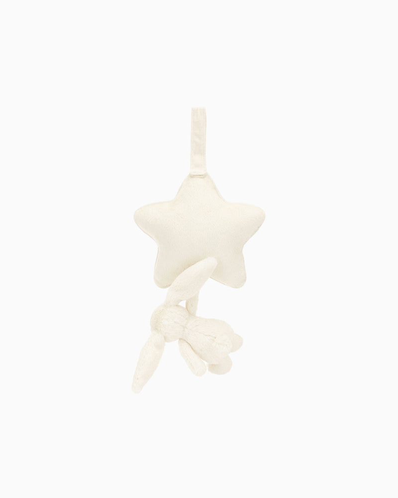 Jellycat Toy Jellycat Bashful Bunny Star Musical Pull in Cream