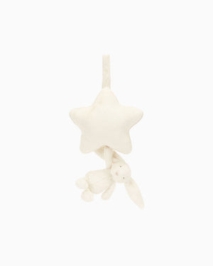 Jellycat Toy Jellycat Bashful Bunny Star Musical Pull in Cream