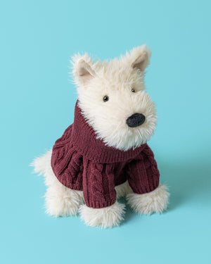 Jellycat Soft Toys Jellycat Munro Scottie Dog 'Winter Jumper'