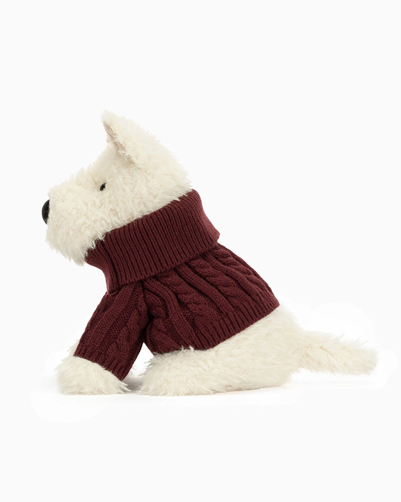 Jellycat Soft Toys Jellycat Munro Scottie Dog 'Winter Jumper'