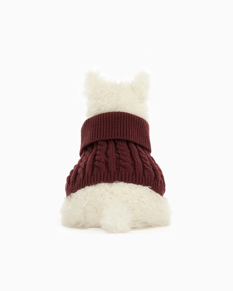 Jellycat Soft Toys Jellycat Munro Scottie Dog 'Winter Jumper'