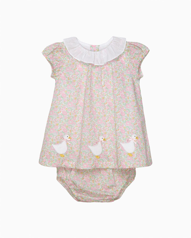 Lapinou Dress Baby My First Duck Dress in Pink Betsy Ann