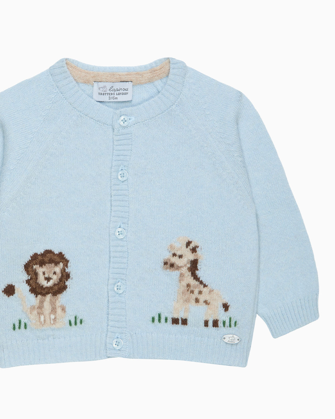 Lapinou Cardigan Baby Augustus Lion & Giraffe Cardigan
