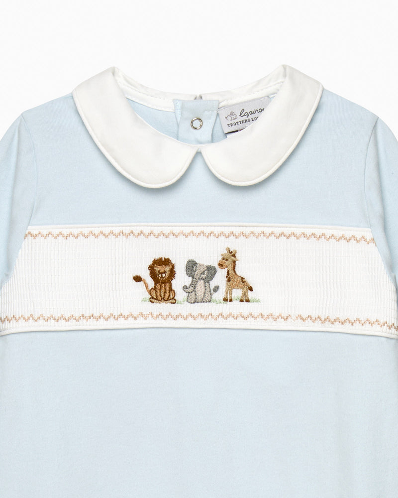 Lapinou All-in-One Baby Augustus & Friends Smocked All-In-One