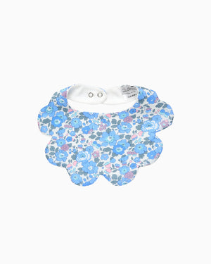 Lapinou Bib Scalloped Bib in Blue Betsy