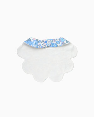 Lapinou Bib Scalloped Bib in Blue Betsy