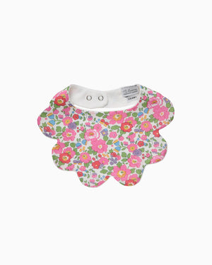 Lapinou Bib Scalloped Bib in Fuchsia Betsy