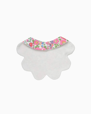 Lapinou Bib Scalloped Bib in Fuchsia Betsy