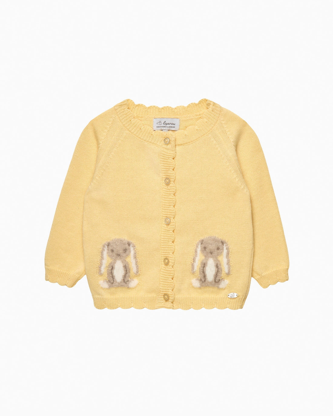 Lapinou Cardigan Baby Bunny Cardigan in Lemon