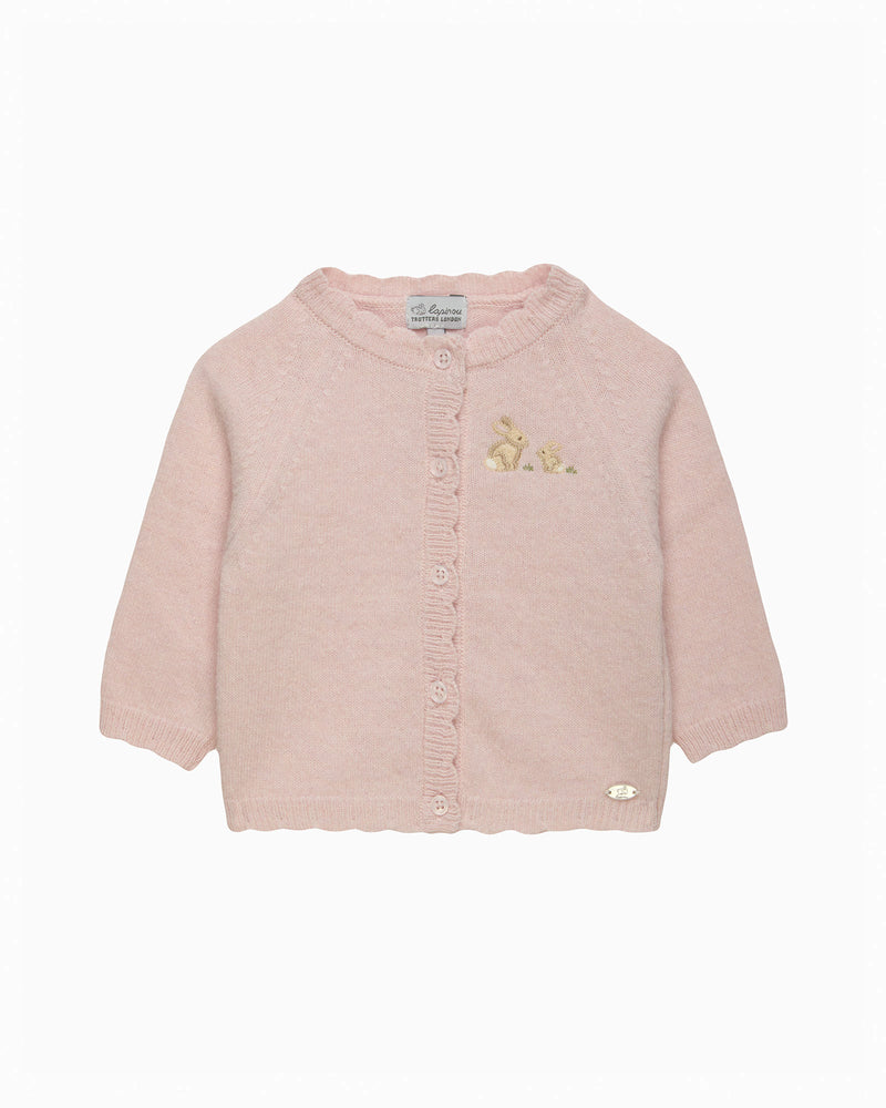 Lapinou Cardigan Baby Bunny Embroidered Cardigan