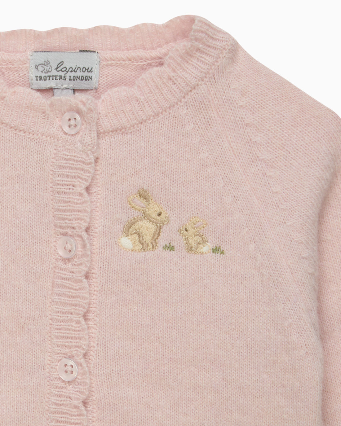 Lapinou Cardigan Baby Bunny Embroidered Cardigan