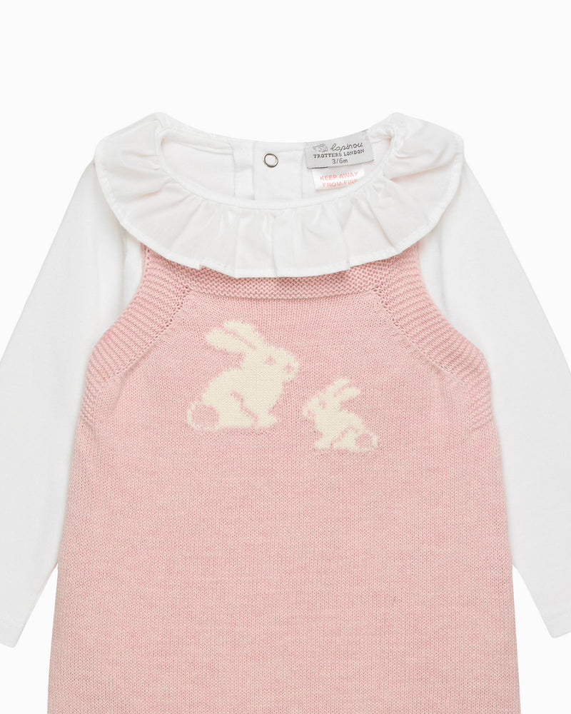 Lapinou Romper Baby Bunny Romper Set in Pink