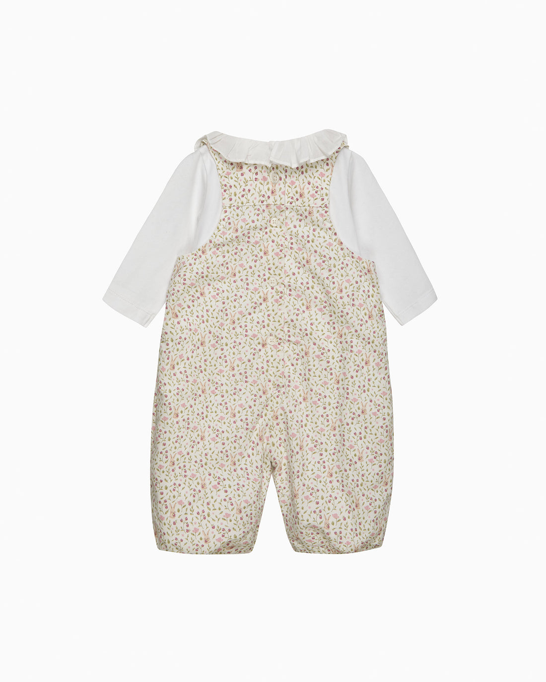 Lapinour Dungaree Baby Smocked Dungaree Set in Bunny