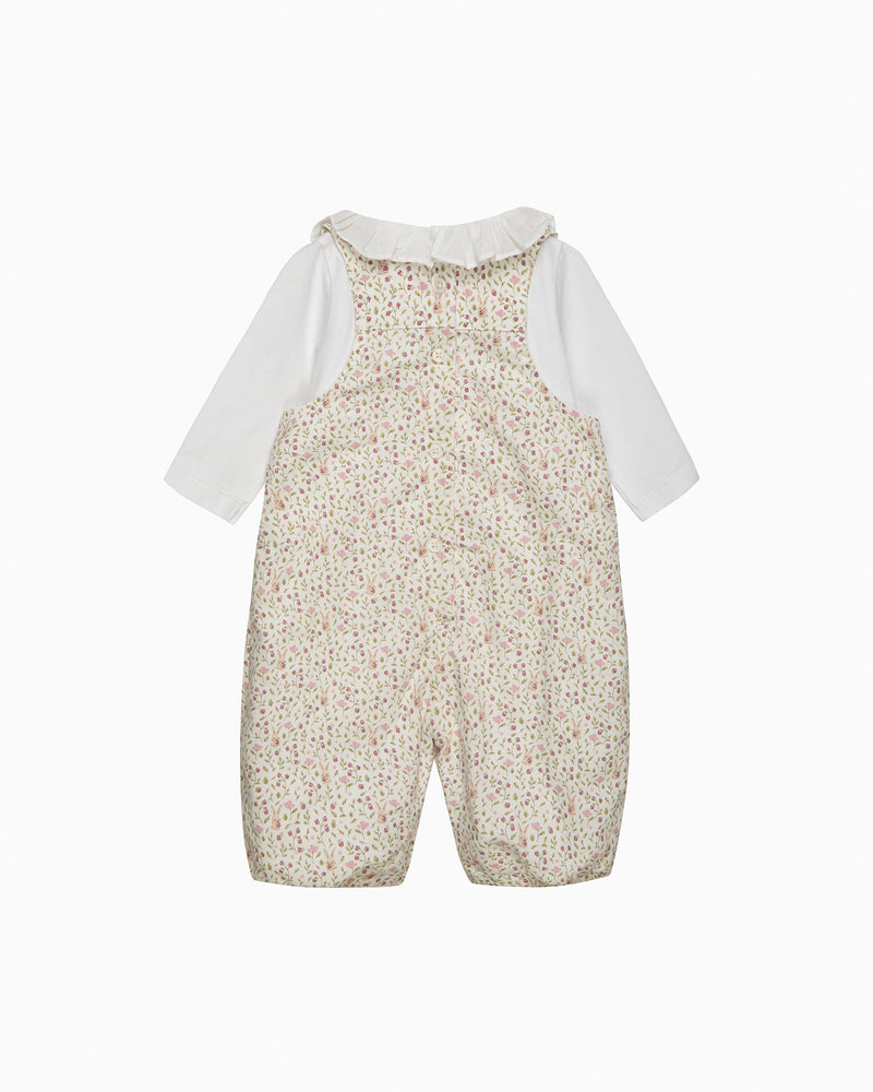 Lapinour Dungaree Baby Smocked Dungaree Set in Bunny