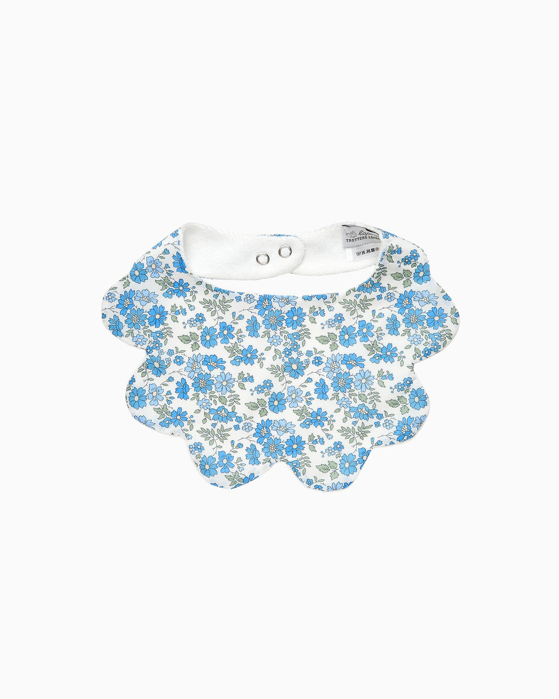 Lapinou Bib Scalloped Bib in Blue Capel