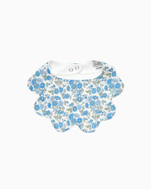 Lapinou Bib Scalloped Bib in Blue Capel