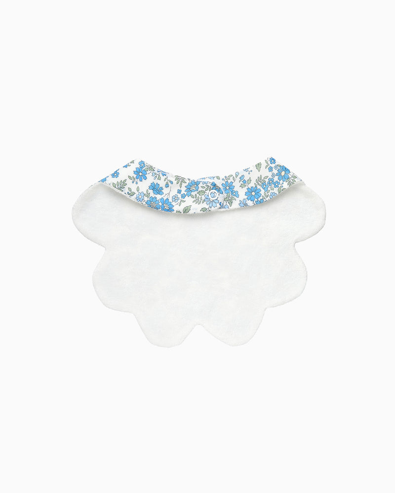 Lapinou Bib Scalloped Bib in Blue Capel