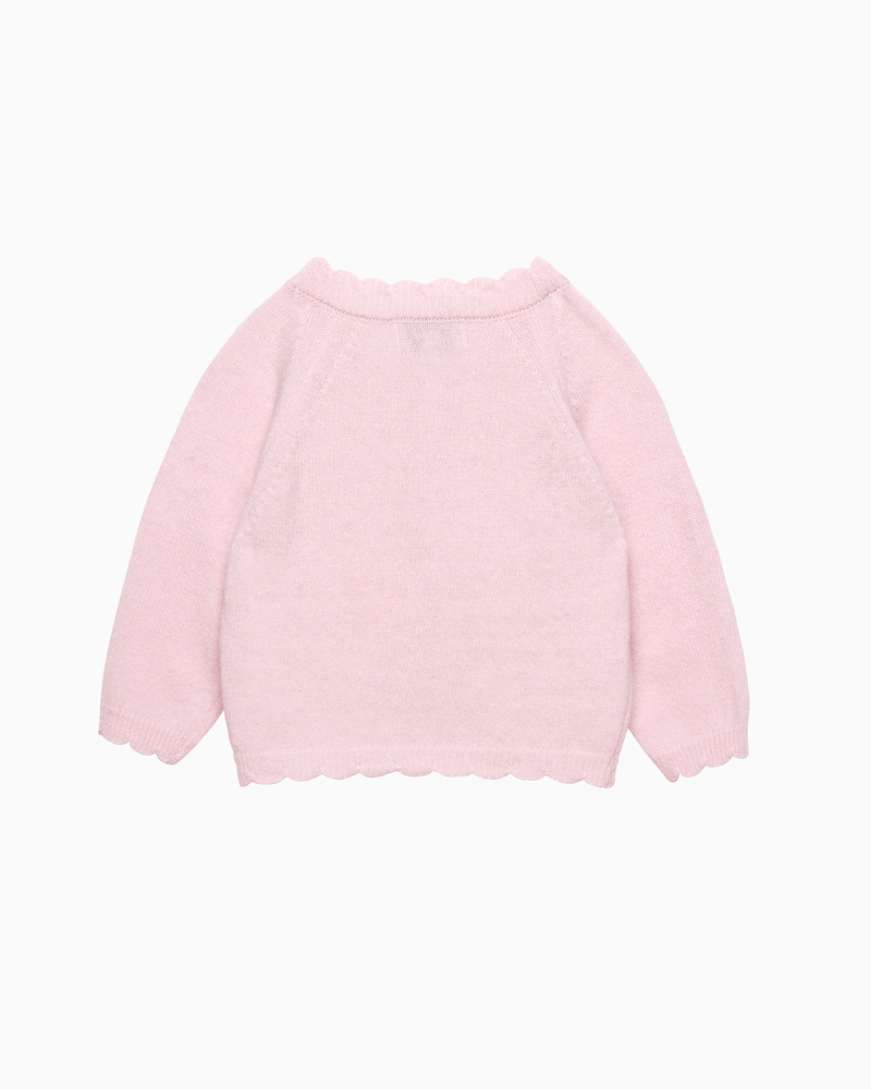 Lapinou Cardigan Baby Fawn Cardigan in Pale Pink