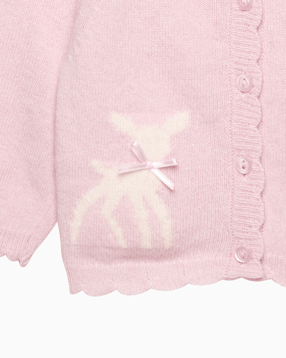 Lapinou Cardigan Baby Fawn Cardigan in Pale Pink