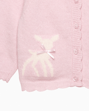 Lapinou Cardigan Baby Fawn Cardigan in Pale Pink