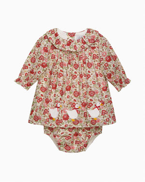 Lapinou Dress Baby Felicite Duck Dress