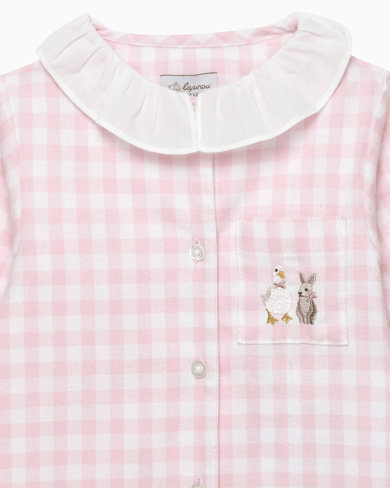 Lapinou All-in-One Baby Freya All-in-One in Pink Gingham
