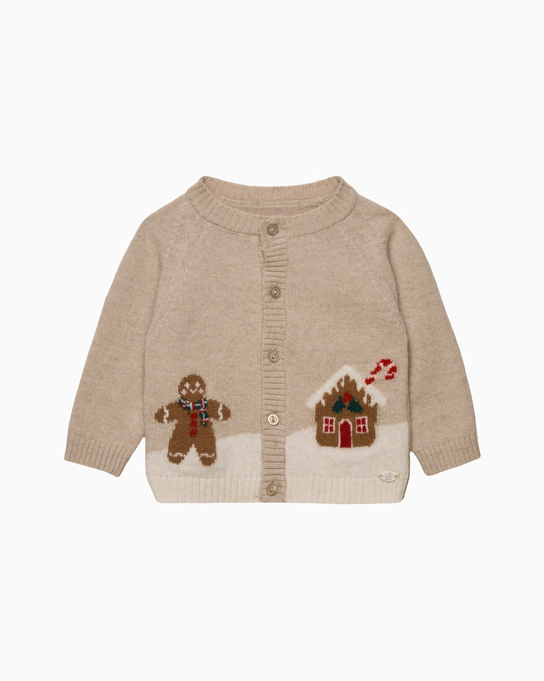 Lapinou Cardigan Baby Gingerbread Man Cardigan