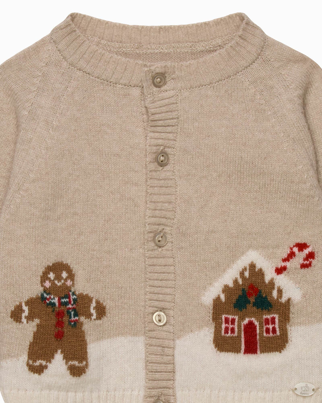 Lapinou Cardigan Baby Gingerbread Man Cardigan