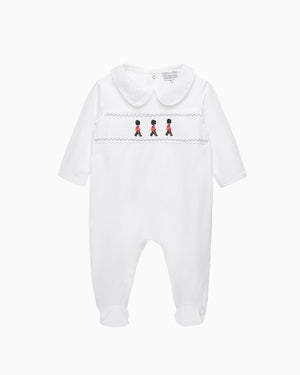 Lapinou All-in-One Baby Smocked All-in-One in Guardsman