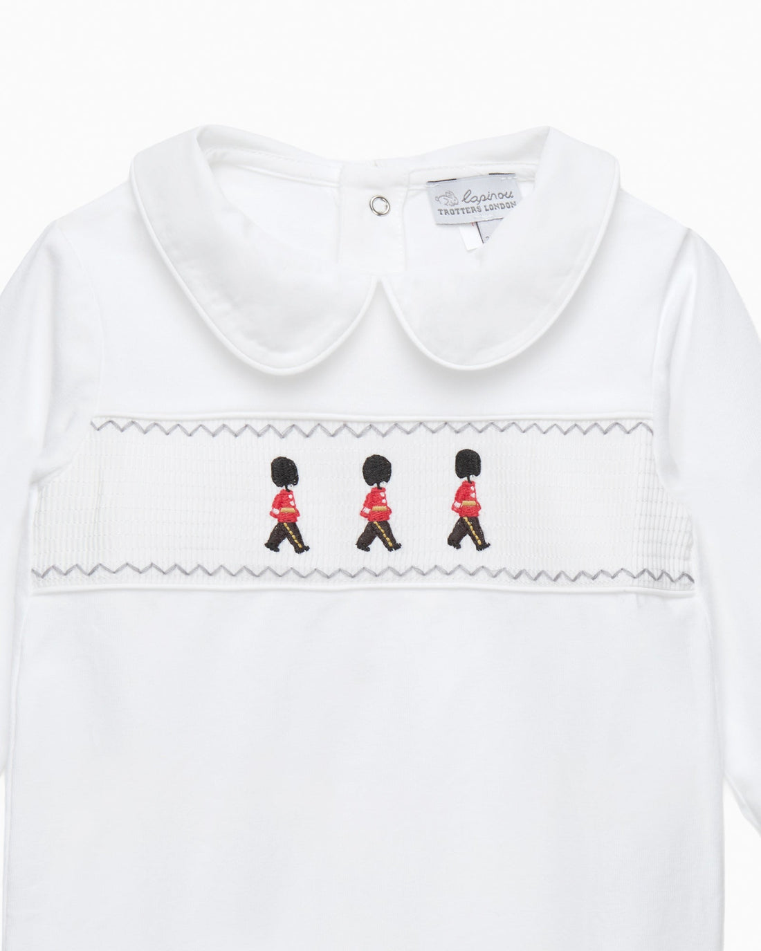 Lapinou All-in-One Baby Smocked All-in-One in Guardsman