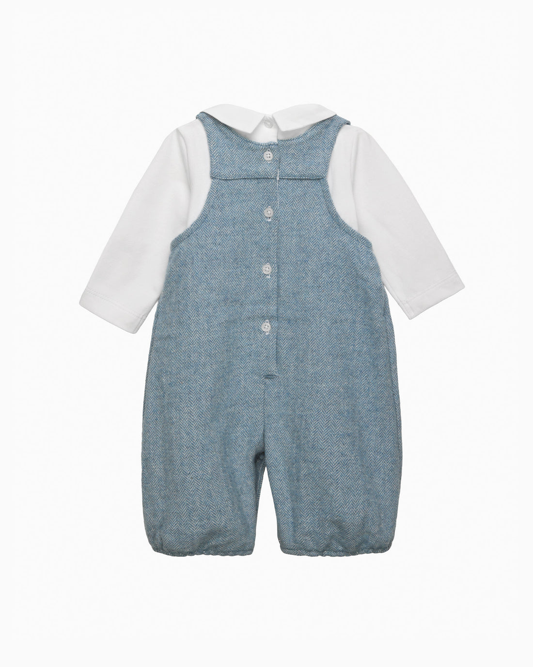 Lapinou Dungarees Baby Smocked Dungaree Set in Guardsman