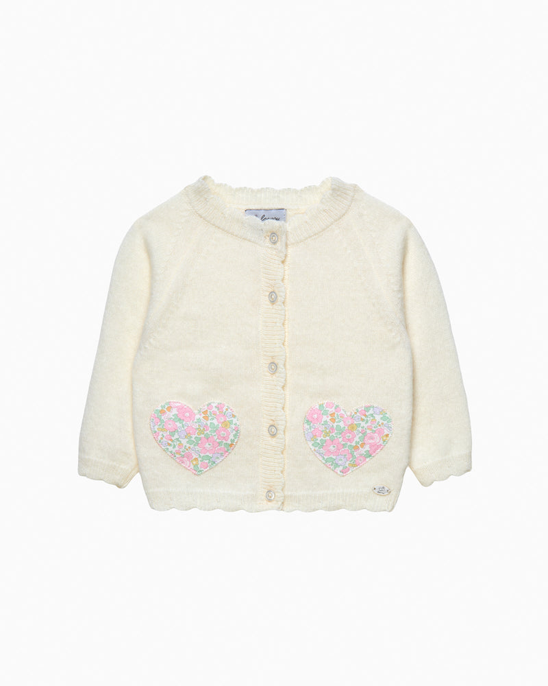 Lapinou Cardigan Baby Betsy Ann Heart Cardigan