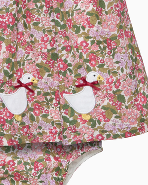 Lapinou Dress Baby Hedgerow Floral Duck Dress