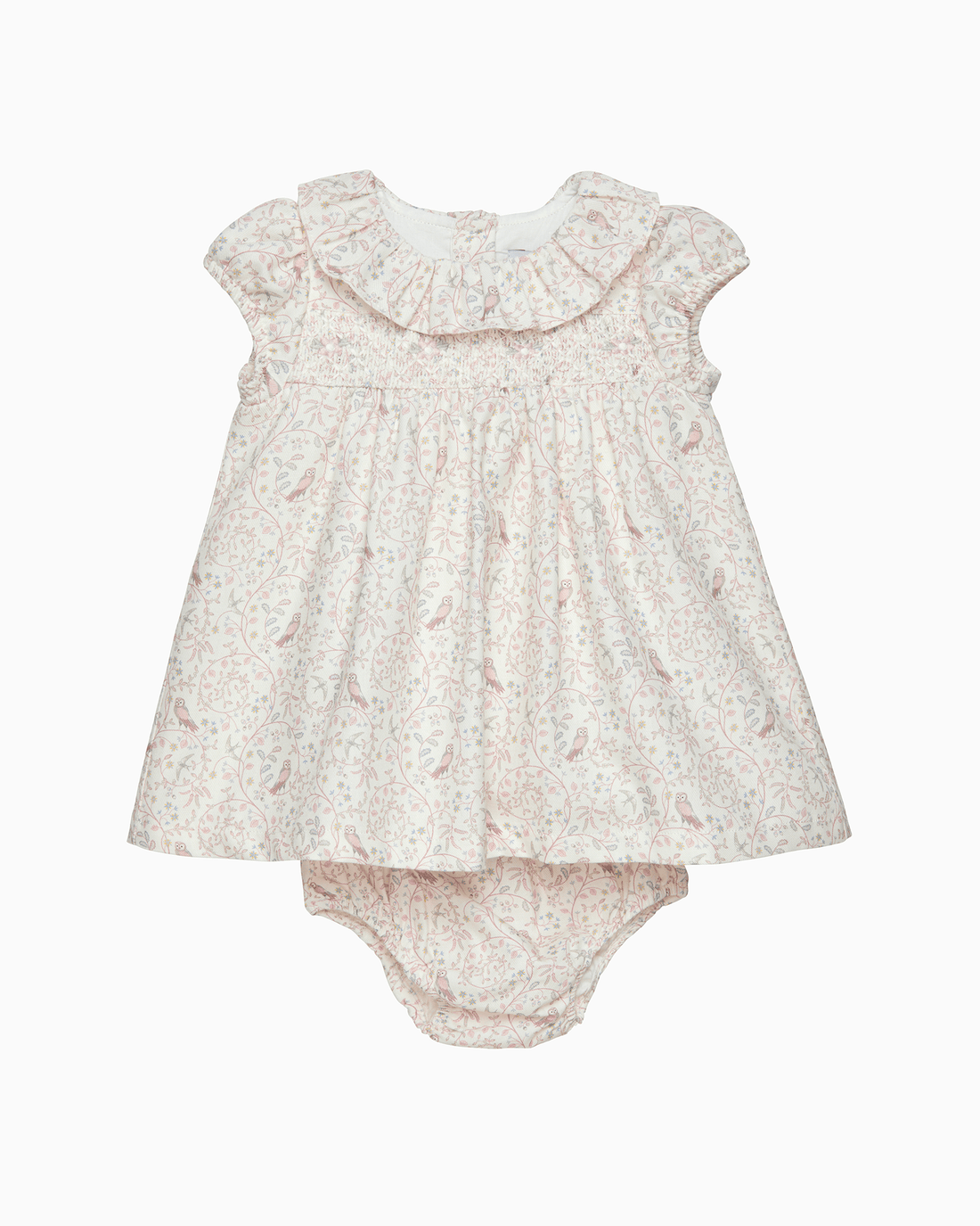 Lapinou Dress Baby Owl Smocked Dress