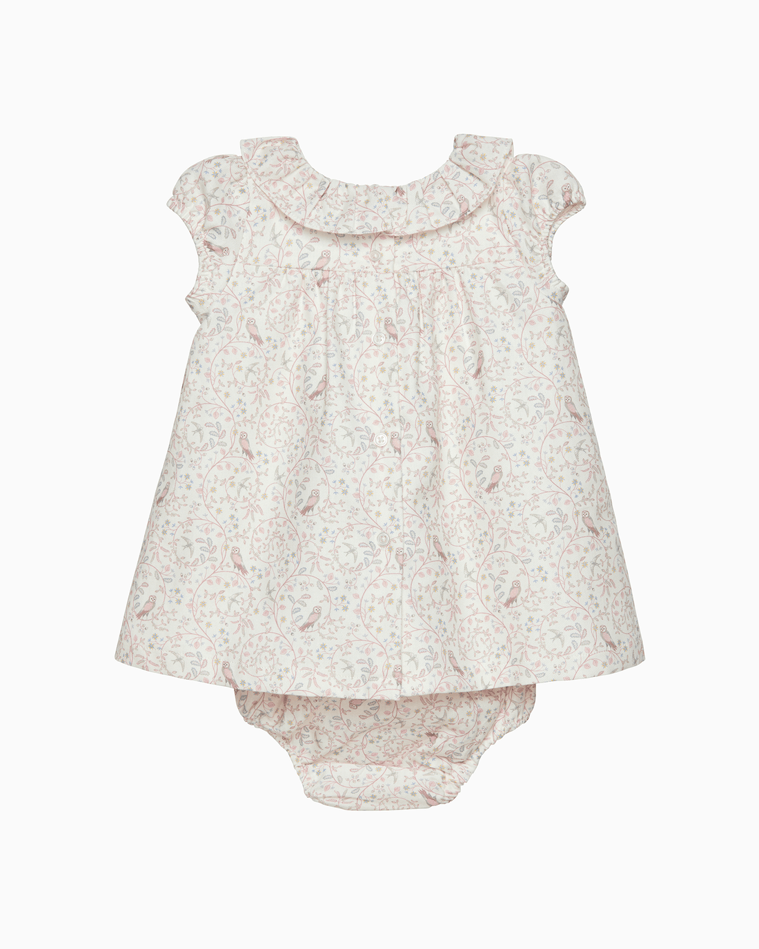 Lapinou Dress Baby Owl Smocked Dress