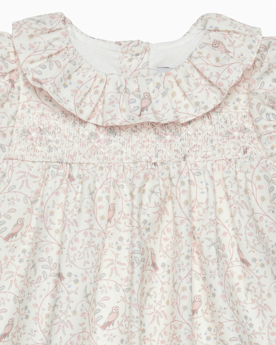 Lapinou Dress Baby Owl Smocked Dress