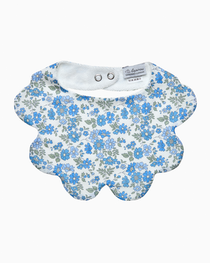 Lapinou Bib Scalloped Bib in Blue Capel