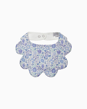 Lapinou Bib Scalloped Bib in Blue Danjo