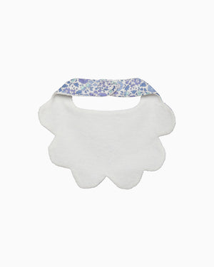 Lapinou Bib Scalloped Bib in Blue Danjo