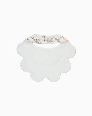 Lapinou Bib Scalloped Bib in Pink Elizabeth