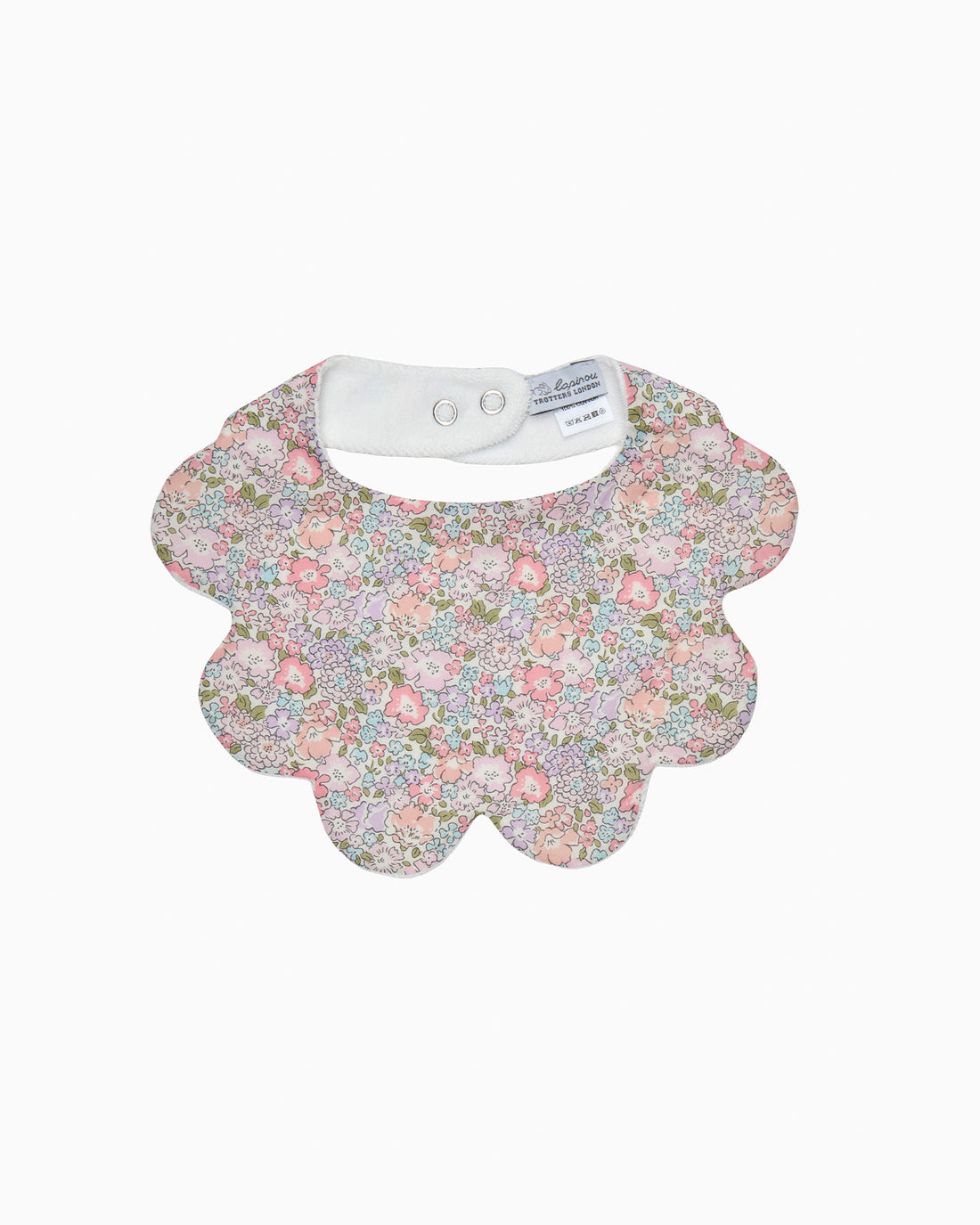 Lapinou Bib Scalloped Bib in Pink Michelle