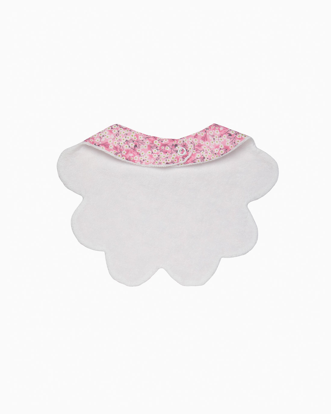 Lapinou Bib Scalloped Bib in Pink Mitsi Valeria