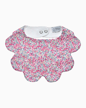 Lapinou Bib Scalloped Bib in Pink Wiltshire