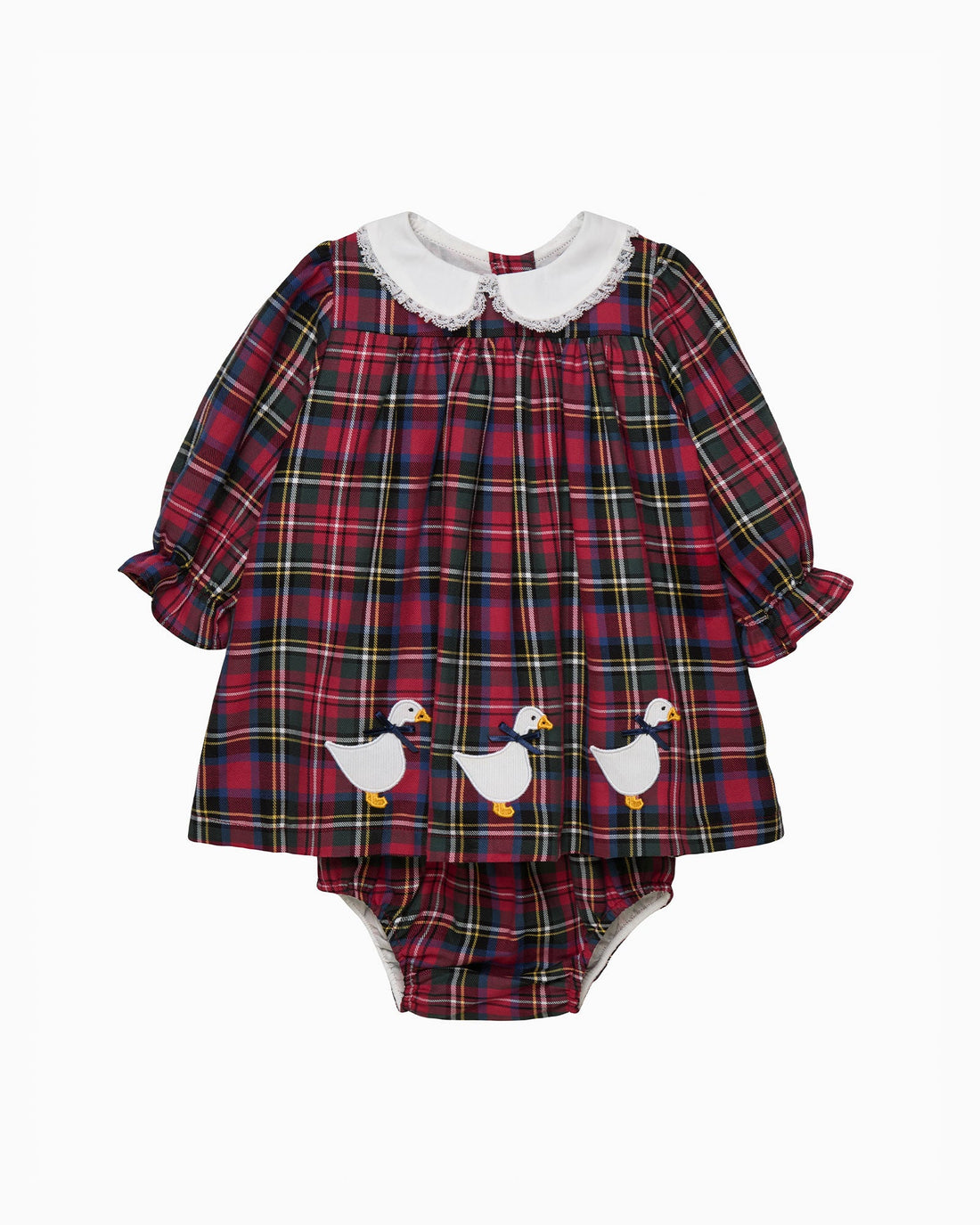 Lapinou Dress Baby Tartan Duck Dress