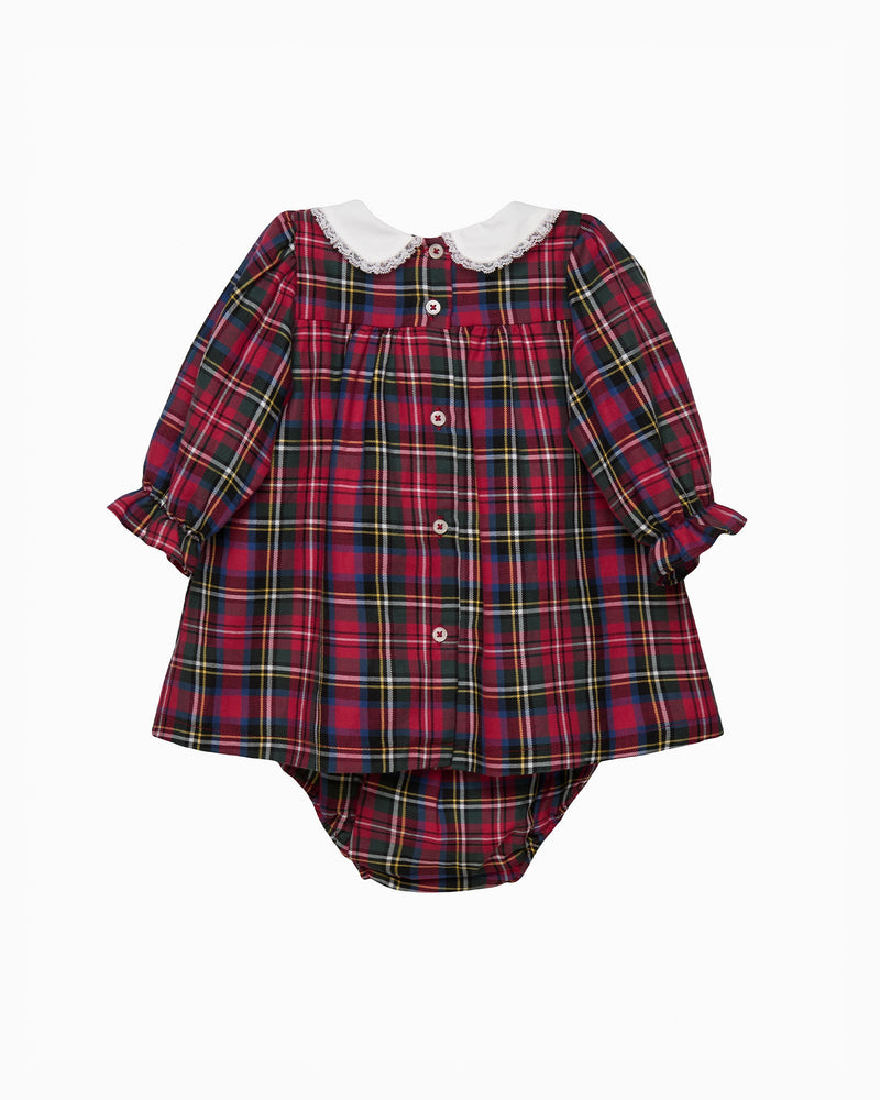 Lapinou Dress Baby Tartan Duck Dress