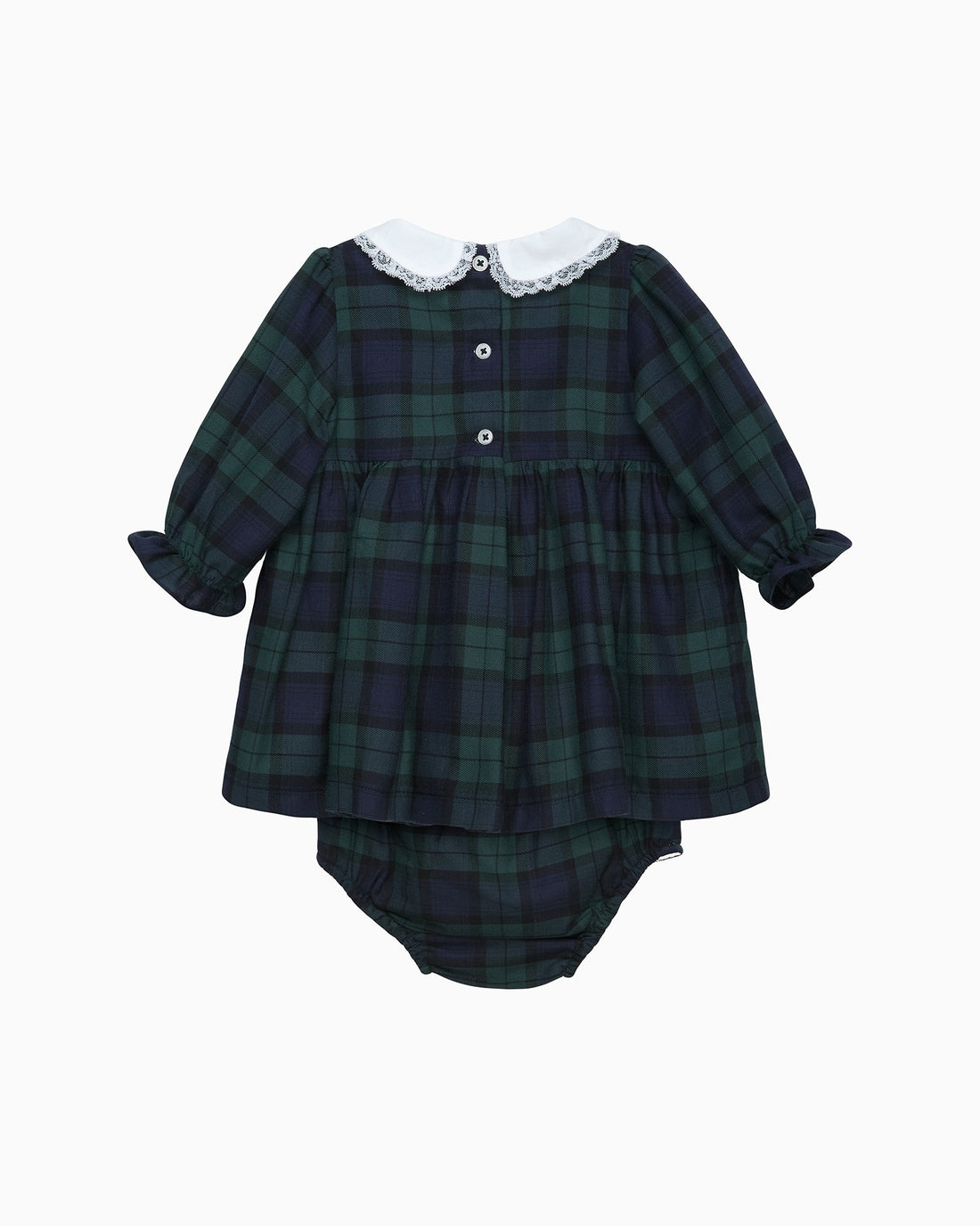 Lapinou Dress Baby Tartan Reindeer Smocked Dress