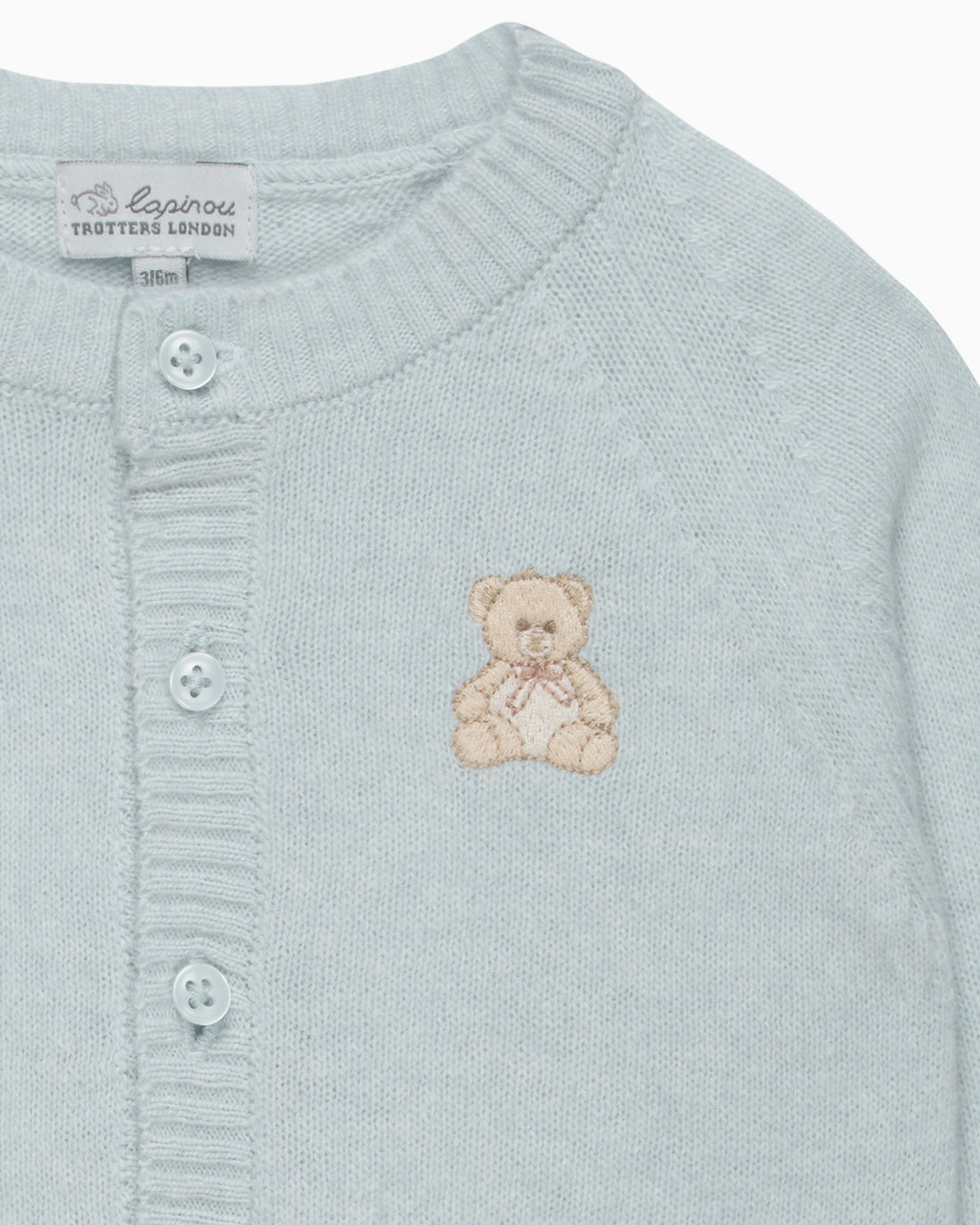 Lapinou Cardigan Baby Teddy Embroidered Cardiagn