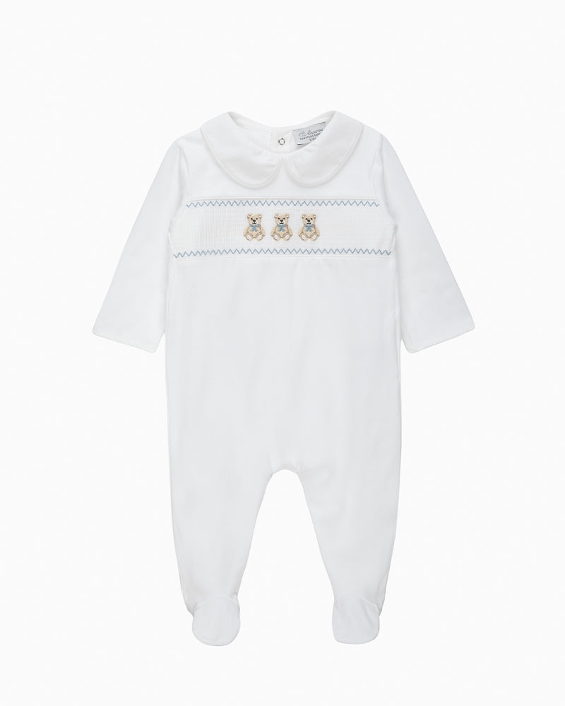 Lapinou All-in-One Baby Teddy Smocked All-In-One