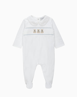 Lapinou All-in-One Baby Teddy Smocked All-In-One
