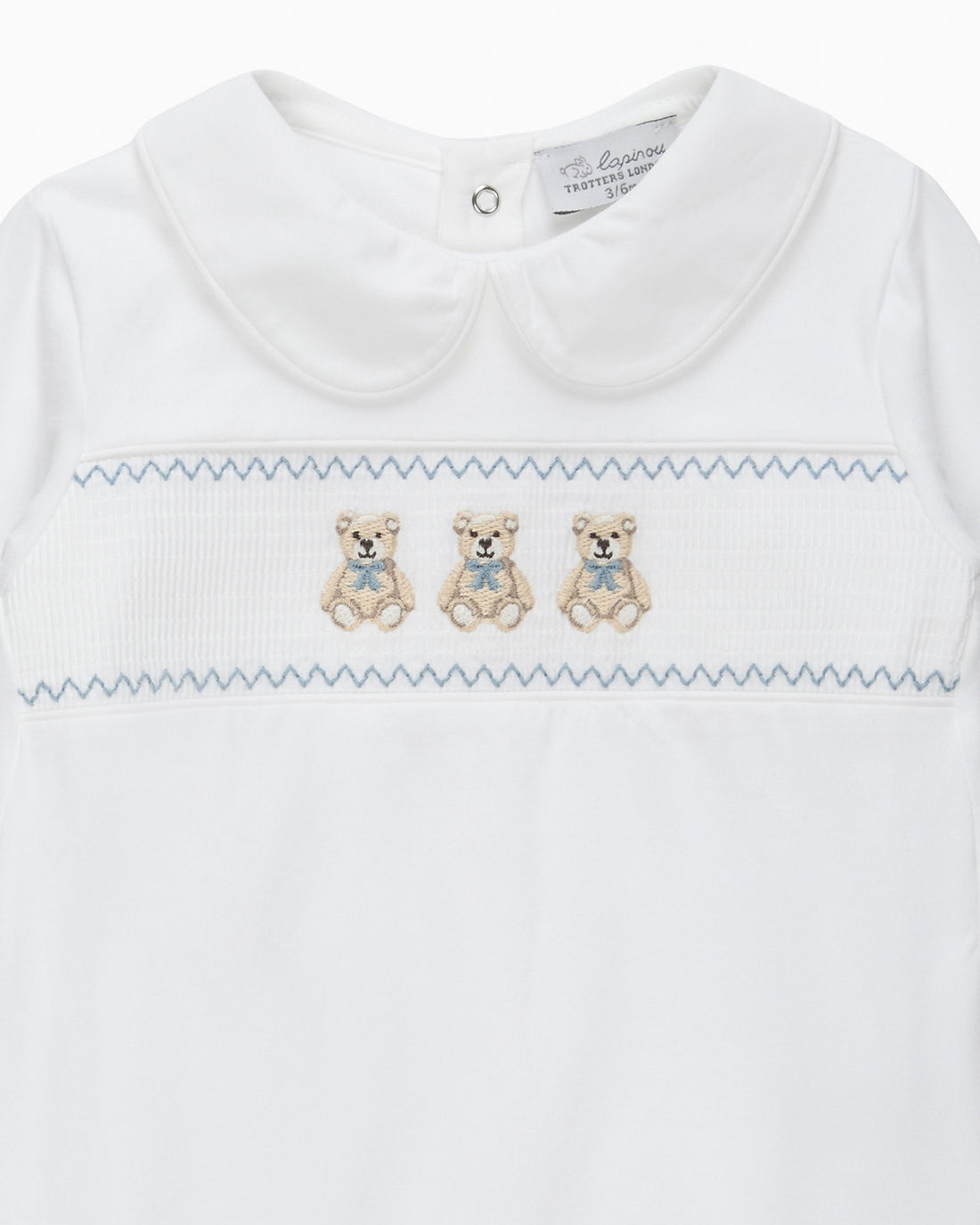 Lapinou All-in-One Baby Teddy Smocked All-In-One